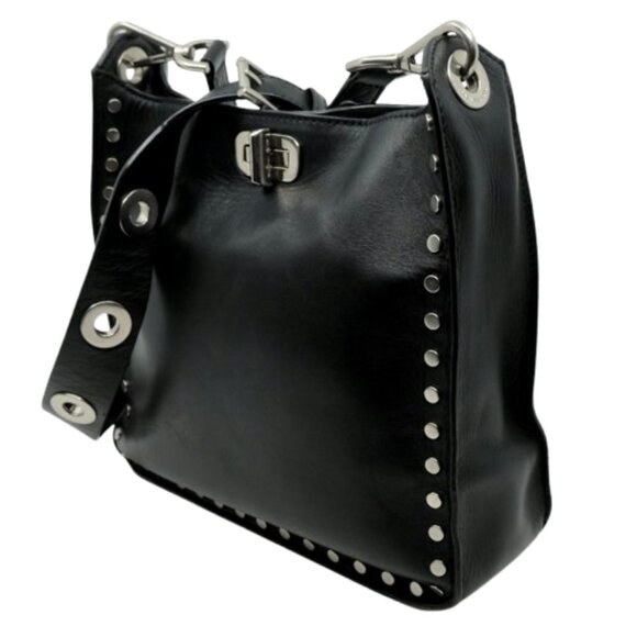 MICHAEL KORS~Sullivan Medium Messenger Bag~BLACK LEATHER CROSSBODY BAG - Picture 3 of 6